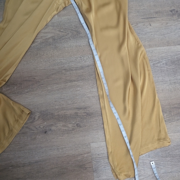 Corey Lynn Calter Petra Gold Satin Wide Leg Pants - Picture 13 of 14